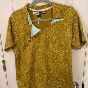 Jamie Sadock Women’s GOLF 100% Cotton Olive Patterned Shirt